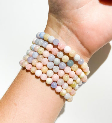 Morganite Bracelet Halo Quartz